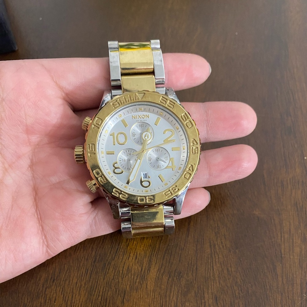 Nixon Two-Tone Gold and Silver Watch
